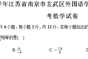 江苏省南京市玄武区外国语学校2023-2024学年八年级(下)第三次月考数学试卷(含解析)