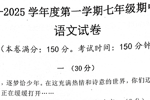 江苏省宿迁市宿城区新区教学共同体2024-2025学年七年级上学期11月期中语文试题(含答案)