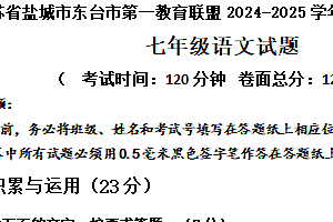 江苏省盐城市东台市第一教育联盟2024-2025学年七年级上学期11月期中语文试题(含答案)