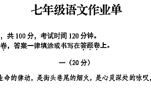 江苏省南京市玄武区2024-2025学年七年级上学期期中考试语文试题(含答案)