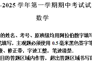 江苏省苏州市园区星海中学2024-2025学年九年级上学期期中考试数学试卷(含解析)