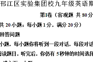 江苏省扬州市邗江区实验集团校2024-2025学年九年级上学期期中考试英语试卷(含解析+听力音频)