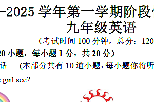 江苏省镇江市镇江新区2024-2025学年九年级上学期11月期中考试英语试题(含答案+听力音频)