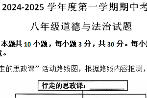 江苏省盐城市建湖县2024-2025学年八年级上学期11月期中综合道德与法治试题(含答案)