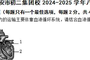 江苏省淮安市初二集团校2024-2025学年八年级上学期期中生物学试题(含答案)