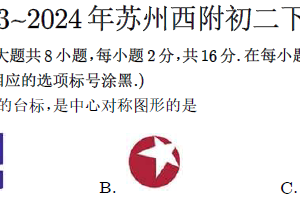 江苏苏州西安交通大学苏州附属中学2023-2024学年下学期3月月考八年级数学试题（含解析）