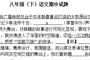 江苏省徐州市沛县第五中学2023-2024学年八年级下学期4月期中语文试题（含答案）
