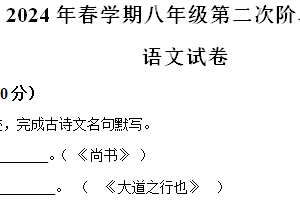 江苏省盐城市大丰区2023-2024学年八年级5月月考语文试题（含解析）