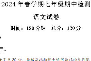 江苏省盐城市亭湖区盐城景山中学2023-2024学年七年级下学期期中语文试题（含解析）