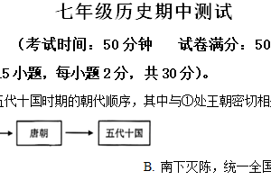 江苏省南通市海安市十三校2023-2024学年七年级下学期4月期中历史试题（含解析）