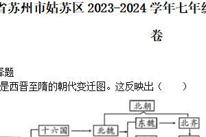 江苏省苏州市姑苏区2023-2024学年七年级下学期期中考试历史卷（含答案）