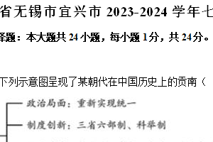 江苏省无锡市宜兴市2023-2024学年部编版七年级下学期期中历史试卷（含解析）