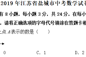 2019年江苏省盐城市中考数学试题（含解析）