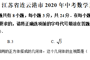 2020年江苏省连云港市中考数学试题（含解析）