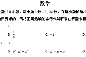 2024年江苏省宿迁市中考数学试题（含解析）