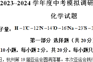2024年江苏省淮安市金湖县中考模拟调研测试（二）化学试题（含解析）