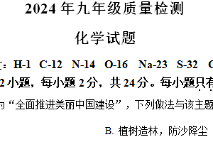 2024年江苏省连云港市实验中学中考二模化学试卷（含解析）