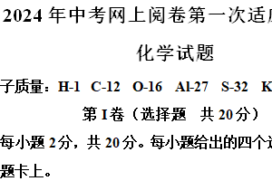 2024年江苏省南通市通州区中考一模考试化学试题（含解析）