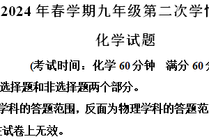 2024年江苏省泰州市泰兴市中考第二次学情调查化学试卷（含解析）