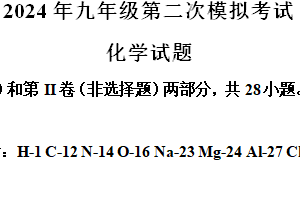 2024年江苏省无锡市新吴区中考二模化学试题（含解析）