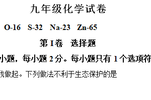 2024年江苏省扬州市宝应县一模化学试题（含解析）