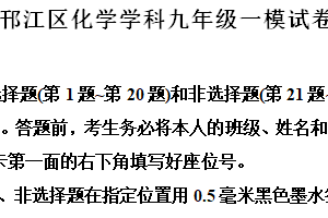 2024年江苏省扬州市邗江区中考一模化学试题（含解析）