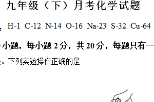 江苏省徐州市沛县第五中学2023-2024学年九年级下学期4月月考化学试题（含解析）