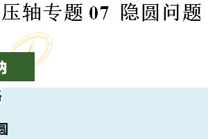 压轴专题07 隐圆问题-2025年中考数学压轴题专项训练（8页）（江苏专用）