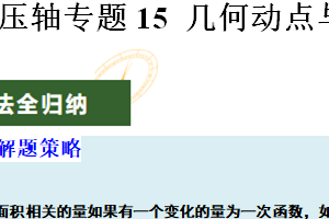 压轴专题15 几何动点与函数图像-2025年中考数学压轴题专项训练（11页）（江苏专用）