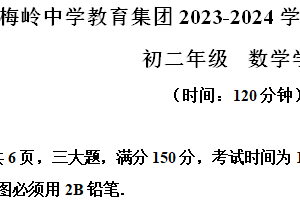 江苏省扬州市梅岭教育集团2023-2024学年八年级下学期6月期末数学试题（含解析）