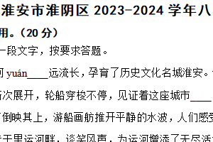 江苏省淮安市淮阴区2023-2024学年八年级下学期语文期末试卷（含解析）