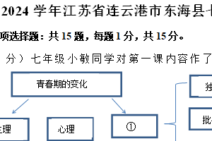 江苏省连云港市东海县 2023-2024学年七年级下学期期末道德与法治试卷（含解析）