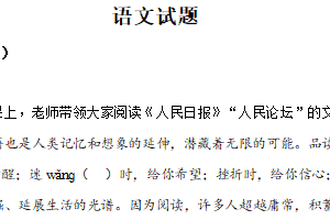 2022年江苏省连云港市中考语文真题（含解析）