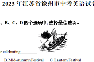 2023年江苏省徐州市中考英语真题（含解析）