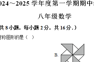 江苏省南京市江宁区2024-2025学年上学期八年级期中数学学情分析练习卷（含解析）