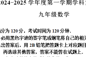 江苏省苏州市2024-2025学年上学期九年级数学期中学情检测卷（含解析）