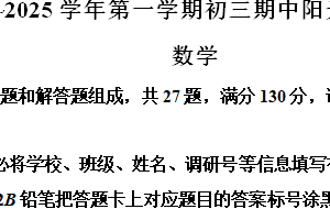 江苏省苏州市吴江区2024-2025学年九年级上学期11月期中考试数学试题（含解析）