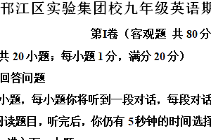 江苏省扬州市邗江区实验集团校2024-2025学年九年级上学期期中考试英语试卷（含解析+听力音频）