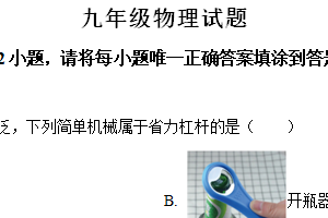 江苏省宿迁市泗洪县2024-2025学年九年级上学期期中考试物理试题（含解析）