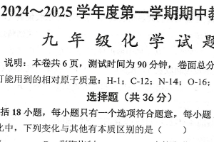 江苏省徐州市邳州市2024-2025学年九年级上学期11月期中化学试题（含答案)