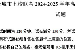 江苏省盐城市七校联考2024-2025学年高二上学期11月期中考试数学试题（含解析）