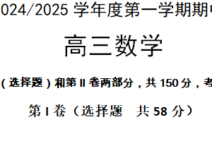 江苏省南京市第五高级中学2024-2025学年高三上学期期中考试数学试卷（含解析）