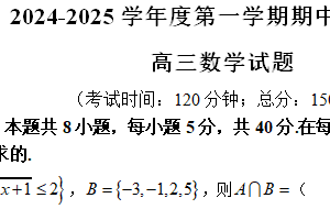 江苏省泰州市泰兴市多校联考2024-2025学年高三上学期11月期中调研测试数学试题（含解析）
