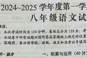 江苏省盐城市建湖县2024-2025学年八年级上学期11月期中语文试题（含答案）