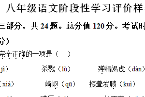 江苏省镇江市句容市2024-2025学年八年级上学期期中语文试题（含解析）
