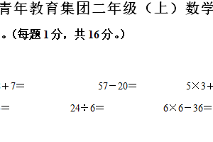 2024-2025学年江苏省徐州市鼓楼区青年路小学教育集团苏教版二年级上册期中练习数学试卷（含解析）