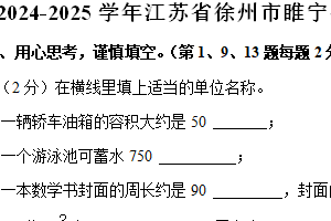 江苏省徐州市睢宁县多校2024-2025学年六年级上学期期中数学试卷（含解析）
