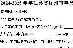 2024-2025学年江苏省徐州市丰县五年级（上）期中语文试卷（含解析）