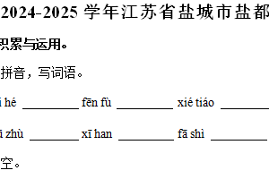 2024-2025学年江苏省盐城市盐都区五年级（上）期中语文试卷（含解析）