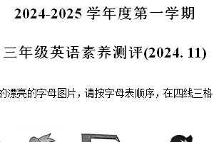 2024-2025学年江苏省徐州市邳州市译林版（三起）（2024）三年级上册11月期中测试英语试卷（含解析）